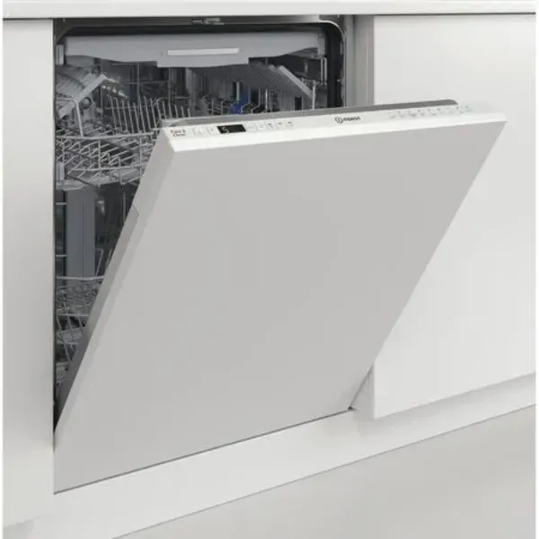 Indesit DIO 3T131 FE UK  Full Size Integrated Dishwasher with 14 Place Settings open 5