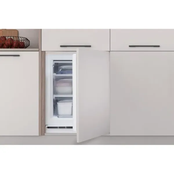 Indesit INBUFZ011.UK Low Frost Integrated Undercounter Freezer open 2