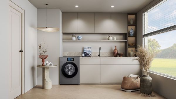 Samsung WF90F09C4SU1 Series 9 AI Home 9kg 1400 Spin Smart Washing Machine - Silver_room view