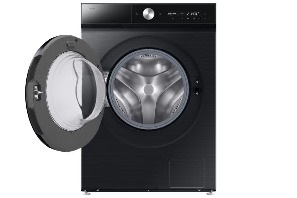 Samsung WW11DB8B95GBU1 Series 8 AI Energy 11kg 1400 Spin Smart Washing Machine - Black_door open