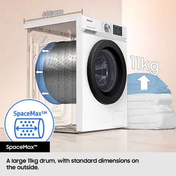 Samsung WW11DG6B85LBU1 Series 6 AI Energy 11kg 1400 Spin Smart Washing Machine - Black_spacemax