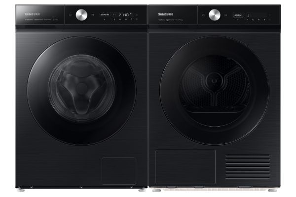 Samsung DV90BB9445GBS1 Series 8 9kg Heat Pump Smart Tumble Dryer - Black_side by side