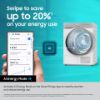 Samsung DV90F09F4SU1  Series 9 AI Home 9kg Heat Pump Tumble Dryer - Dark Grey_ai energy mode