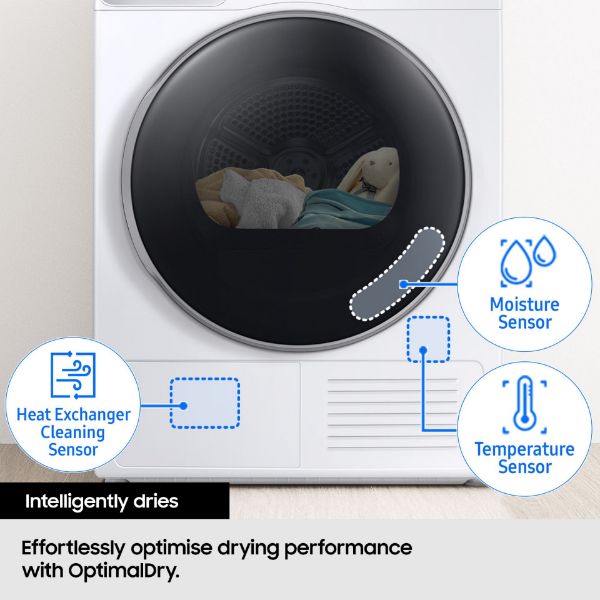 Samsung DV90T6240LB/S1 9kg AI Energy Smart Heat Pump Tumble Dryer in Black_optimal dry