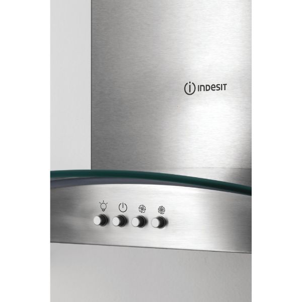 Indesit IHGC 6.5 LM X Wall mounted cooker hood - 60cm controls