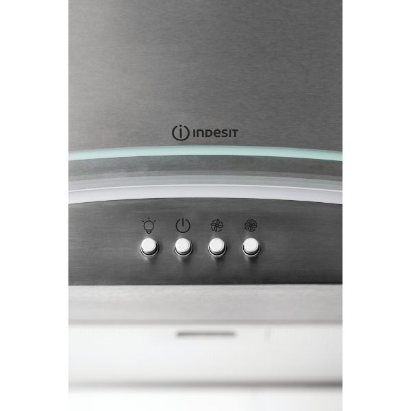 Indesit IHGC 6.5 LM X Wall mounted cooker hood - 60cm controls 3