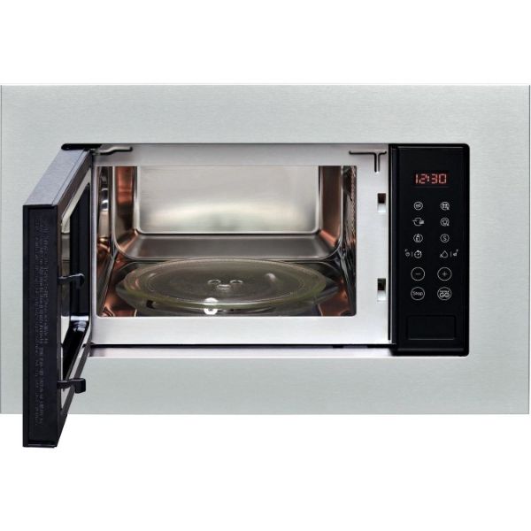 Indesit MWI 120 GX UK Built In Microwave and Grill - Stainless Steel open