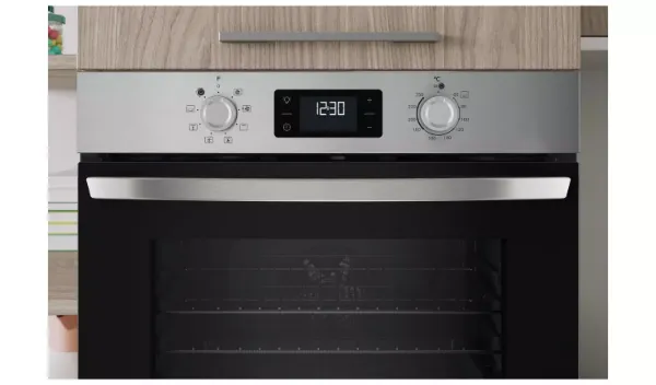 Indesit IO 253 X UK Turn&Go Electric Single Fan Oven - Stainless Steel controls