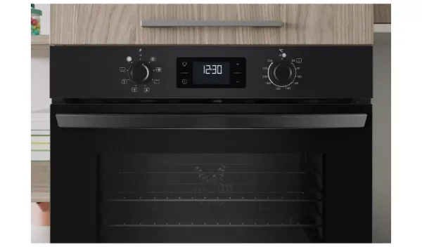 Indesit IO 253 B UK Turn&Go Electric Single Fan Oven - Black controls