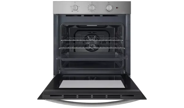 Indesit IO 233 X UK Click&Clean Electric Single Fan Oven - Stainless Steel open