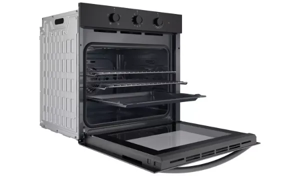 Indesit IO 233 B UK Click&Clean Electric Single Fan Oven - Black open 2