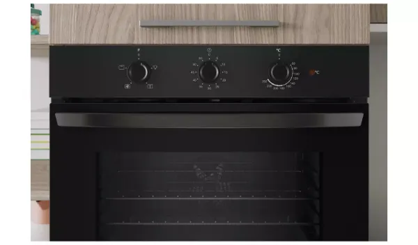 Indesit IO 233 B UK Click&Clean Electric Single Fan Oven - Black controls