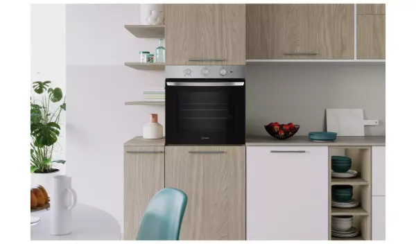 Indesit IO 232H X UK Click&Clean Electric Single Oven - Stainless Steel main 2