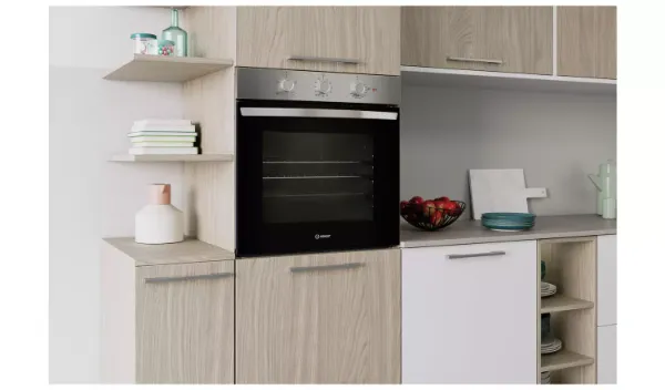 Indesit IO 232H X UK Click&Clean Electric Single Oven - Stainless Steel main 3