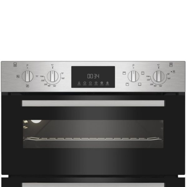 Indesit DUI 10D IX Built Under Electric Fan Double Oven - Stainless Steel controls