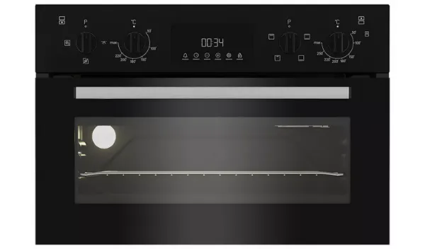 Indesit DII 10D B Built In Electric Fan Double Oven - Black controls