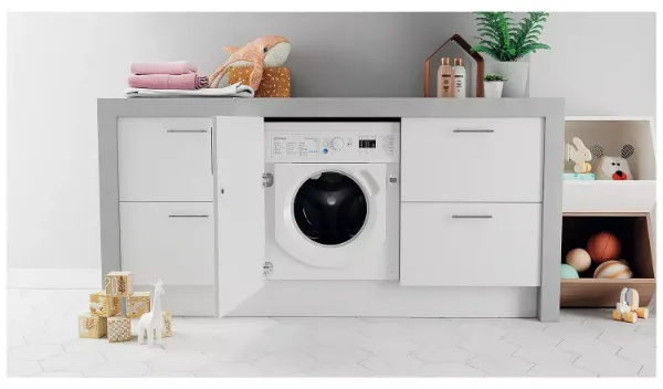 Indesit BI WMIL 81485 UK Push&Go 8kg Integrated Washing Machine main 2