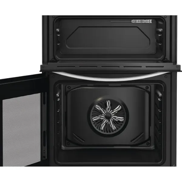 Indesit IDE6VMW 60cm Electric Double Cooker with Ceramic Hob - White_interior