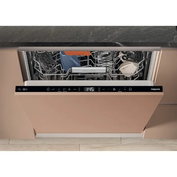 Hotpoint H8IA115M4TUSUK Hydroforce Integrated Full Size Dishwasher with Maxi Space Tub controls