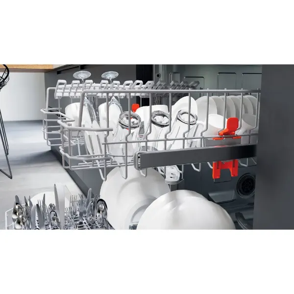 Hotpoint H3B L626 B UK Semi Integrated 14 Place Settings Dishwasher - Black drawers