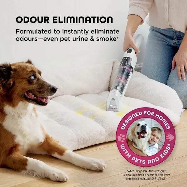 Shark HX100UKT Shark StainForce Cordless Stain-Destroying Spot Cleaner - White_odour elimination