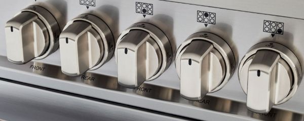Bertazzoni Master 110cm XG Dual Fuel Range Cooker in Stainless Steel_Knobs