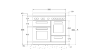 Bertazzoni Master 100cm XG Dual Fuel Range Cooker in Matt Nero_Dimensions