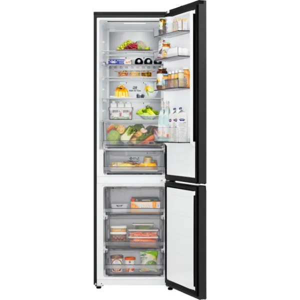 LG GBBS524AEV 375L Freestanding Fridge Freezer in Black_interior