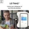 LG GBBS524CEV 375L NatureFRESH Fridge Freezer in Essence Black Steel_lg thinq