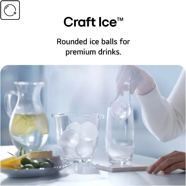 LG GMG96CRAFT 638L InstaView™ Fridge Freezer with Craft Ice™ in Essence Black Steel_craft ice