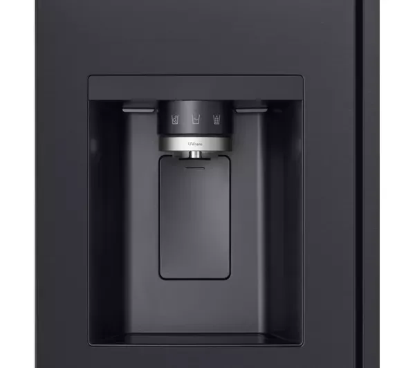 LG GSLE91EVAB 623L Side-By-Side Fridge Freezer with Water & Ice Dispenser in Essence Black Steel_water dispenser