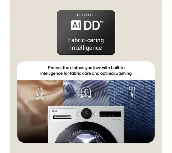 LG F4X7009TBB 9kg 1400 Spin AI Direct Drive Washing Machine in Black_fabric-caring intelligence