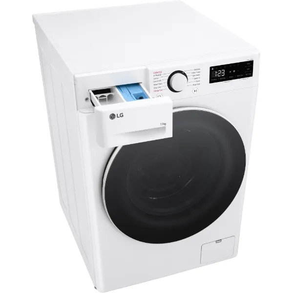 LG F4Y513WWLN1 13kg 1400 Spin AI Direct Drive Washing Machine - White_drawer open