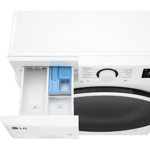 LG F4Y513WWLN1 13kg 1400 Spin AI Direct Drive Washing Machine - White_detergent drawer