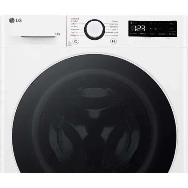 LG F4Y513WWLN1 13kg 1400 Spin AI Direct Drive Washing Machine - White_front