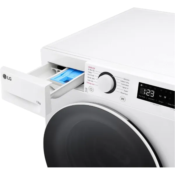 LG F4Y513WWLN1 13kg 1400 Spin AI Direct Drive Washing Machine - White_detergent drawer