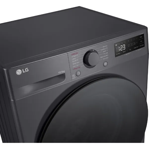 LG FWY706GBTN1 10kg/6kg 1400 Spin  Washer Dryer - Slate Grey_controls
