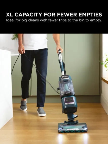 Shark LA791UKT Detect Pet Pro Upright Corded Vacuum - Adriatic Teal / Silver_xl capacity