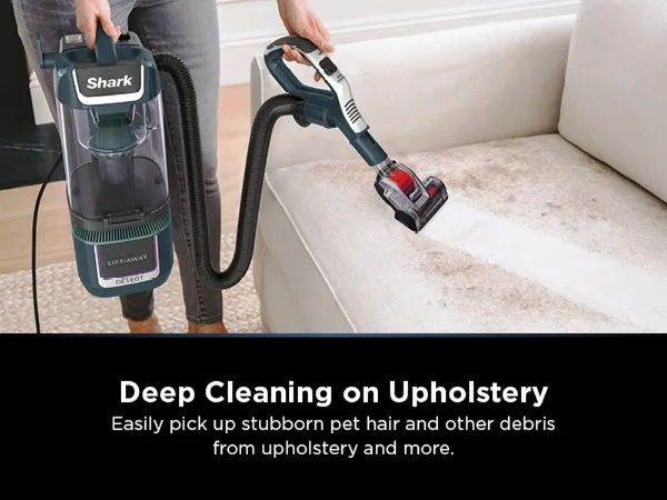 Shark LA791UKT Detect Pet Pro Upright Corded Vacuum - Adriatic Teal / Silver_deep cleaning on upholstery