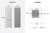 LG GBBSJ10EPY 333L NatureFRESH Freestanding Fridge Freezer in Prime Silver_dimensions