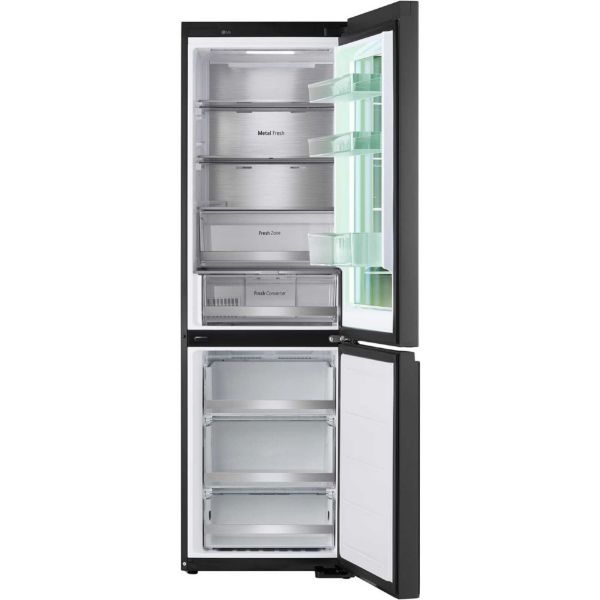 LG GBG7190CEV 349L InstaView™ Fridge Freezer in Essence Black Steel_interior empty