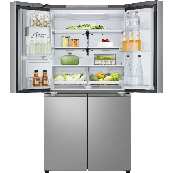 LG GML960PYFE 637L American Style Multi 4 Door Smart Fridge Freezer in Silver_fridge interior