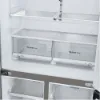 LG GML960PYFE 637L American Style Multi 4 Door Smart Fridge Freezer in Silver_shelves and drawers