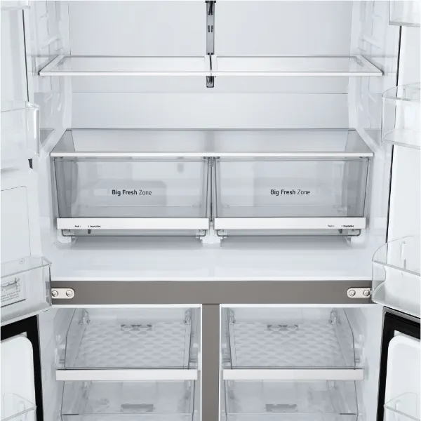 LG GML960PYFE 637L American Style Multi 4 Door Smart Fridge Freezer in Silver_drawers