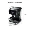 Swan SK22113BLK Espresso Coffee Machine - Black_dimensions