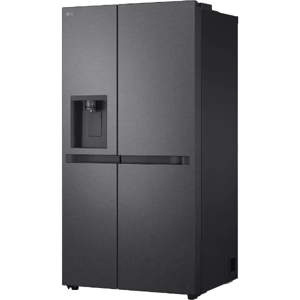 LG GSLC41EPPE 641L NatureFRESH American Style Fridge Freezer in Essence Matte Black_angled view