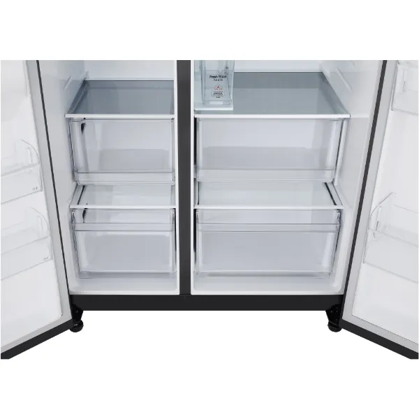 LG GSLC41EPPE 641L NatureFRESH American Style Fridge Freezer in Essence Matte Black_drawers