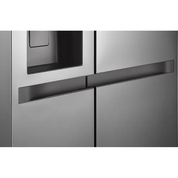 LG GSLC41PYPE 641L NatureFRESH Side-By-Side American Style Fridge Freezer in Prime Silver_recessed handles