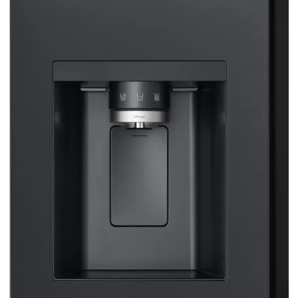LG GSXE90EVDD 628L InstaView™ Side-By-Side Fridge American Style Freezer in Essence Black Steel_dispenser