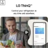 LG GSXE90EVDD 628L InstaView™ Side-By-Side Fridge American Style Freezer in Essence Black Steel_lg thinq